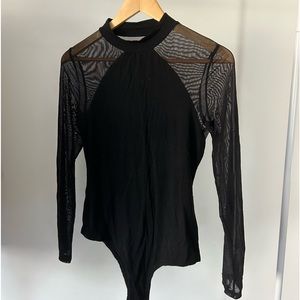 Black Longsleeve Bodysuit